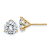 14K Yellow Gold 4ct. 8.0mm Round J-K Color Moissanite Earrings