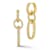 Rachel Zoe Pave CZ Elongated Open Link Drop Earrings in 14K Gold Over
Sterling Silver