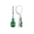 Green Cubic Zirconia Platinum Over Sterling Silver May Birthstone
Earrings 6.15ctw