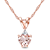 Morganite & Diamond 10K Rose Gold Pendant With Chain 0.52ctw
