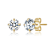 CZ Stud Earrings In 14K Gold Over Brass