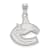 Rhodium Over Sterling Silver NHL LogoArt Vancouver Canucks Large Pendant