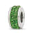 Sterling Silver Reflections Green Double Row Preciosa Crystal Bead