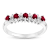 0.52ctw Ruby and Diamond Band Ring in 14k White Gold