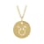 14K Yellow Gold Taurus Zodiac Disc Pendant With Chain