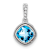 Rhodium Over 10k White Gold Beaded 0.73 cttw Swiss Blue Topaz and 0.21
cttw diamond Pendant