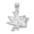 Rhodium Over Sterling Silver NHL LogoArt San Jose Sharks Medium Pendant