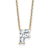 White Lab-Grown Diamond F VS 14K Yellow Gold "F" Initial
Necklace 1.50ct