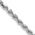Rhodium Over Sterling Silver 4.75mm Diamond-cut Rope Chain