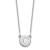 Rhodium Over 14k White Gold Tiny Circle Block Letter C Initial Pendant
Cable Link 18 Inch Necklace