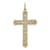 14K Yellow Gold Diamond Budded Cross Pendant