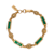 Gold Tone Enamel Link Bracelet