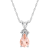 7x5mm Pear Shape Morganite with Diamond Accents 14k White Gold Pendant
With Chain