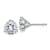 Rhodium Over 14K White Gold 4ct. 8.0mm Round J-K Color Moissanite Earrings