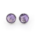 Purple Round Amethyst Sterling Silver Earrings 9ctw