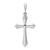 Rhodium Over 14k White Gold Textured Passion Cross Pendant