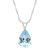 12x8mm Pear Shape Sky Blue Topaz Rhodium Over Sterling Silver Pendant
With Chain