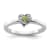 Sterling Silver Stackable Expressions Peridot Heart Ring 0.06ctw
