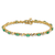 14k Yellow Gold and 14k White Gold with Rhodium Over 14k Yellow Gold
Diamond and Emerald Bracelet