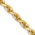14k Yellow Gold 5mm Solid Diamond-Cut Quadruple Rope 20 Inch Chain
