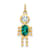 10k Yellow Gold Green Emerald Simulant May Birthstone and Clear Cubic
Zirconia Boy Charm