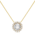 14K Yellow Gold Necklace Round HaloCubic Zirconia Solitaire1.25CTW 18
Inch .60mm Box Link Chain