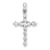 Rhodium Over 10k White Gold 0.33 ctw Diamond Cross Pendant