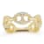 Sterling Statements 14K Yellow Gold Over Sterling Silver Pave Mariner
Link Ring