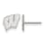 Rhodium Over Sterling Silver  LogoArt University of Wisconsin Extra
Small Post Earrings