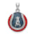 Rhodium Over Sterling Silver MLB Los Angeles Angels LogoArt Enameled Pendant