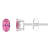 5x3mm Oval Pink Topaz 14k White Gold Stud Earrings