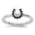 Rhodium Over Sterling Silver Stackable Expressions Diamond Horseshoe
Ring 0.11ctw