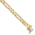 10k Yellow Gold and 10k White Gold 6mm Hand-polished Fancy Figaro Link Bracelet