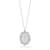 Sterling Statements Rhodium Over Sterling Silver CZ Oval Cross Necklace