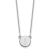 Rhodium Over 14k White Gold Tiny Circle Block Letter I Initial Pendant
Cable Link 18 Inch Necklace