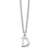 Rhodium Over Sterling Silver Cutout Letter D Initial Necklace