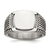 Stainless Steel Polished with Cubic Zirconia Signet Ring