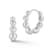 Sterling Statements Rhodium Over Sterling Silver CZ Graduated Beaded
Huggie Earrings