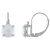10K White Gold Lab Created Opal and Diamond Round Leverback Earrings 1.33ctw