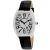 Christian Van Sant Women's Elegant White Dial, Black Leather Strap Watch