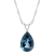 12x8mm Pear Shape London Blue Topaz Rhodium Over Sterling Silver Pendant
With Chain