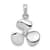 Rhodium Over 14k White Gold 3D Polished Propeller Pendant