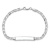 Rhodium Over 14k White Gold Mariner Link ID Bracelet