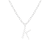 Letter K Initial Cultured Freshwater Pearl Rhodium Over Sterling Silver
Pendant With  18" Chain