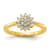 14K Yellow Gold Lab Grown Diamond SI1/SI2, G H I, Cluster Ring