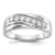 Rhodium Over 14K Gold Lab Grown Diamond SI1/SI2, G H I, Men's Band