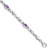 Rhodium Over 10k White Gold Amethyst 4 Stone Bracelet
