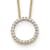10k Yellow Gold 0.25 ctw Diamond Circle Pendant with 18 inch Cable Chain
