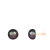 14k Yellow Gold 9-10mm Black Freshwater Pearl Stud Earrings