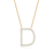 Lab-Grown Diamond Initial D Necklace In 14K Gold Over Sterling Silver 0.50ctw